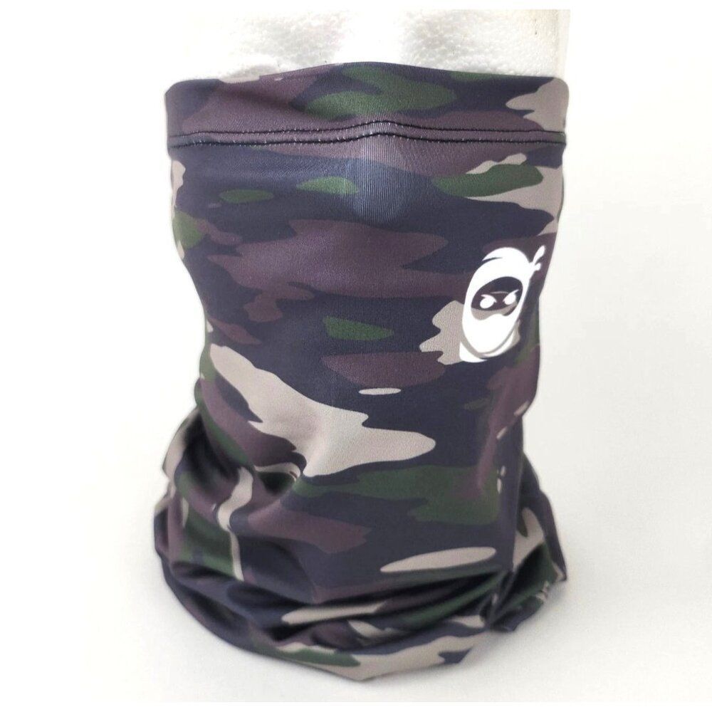 Green Camouflage Neck Gaiter Face Mask Sun Cover Bandana Fishing Cycling Tube